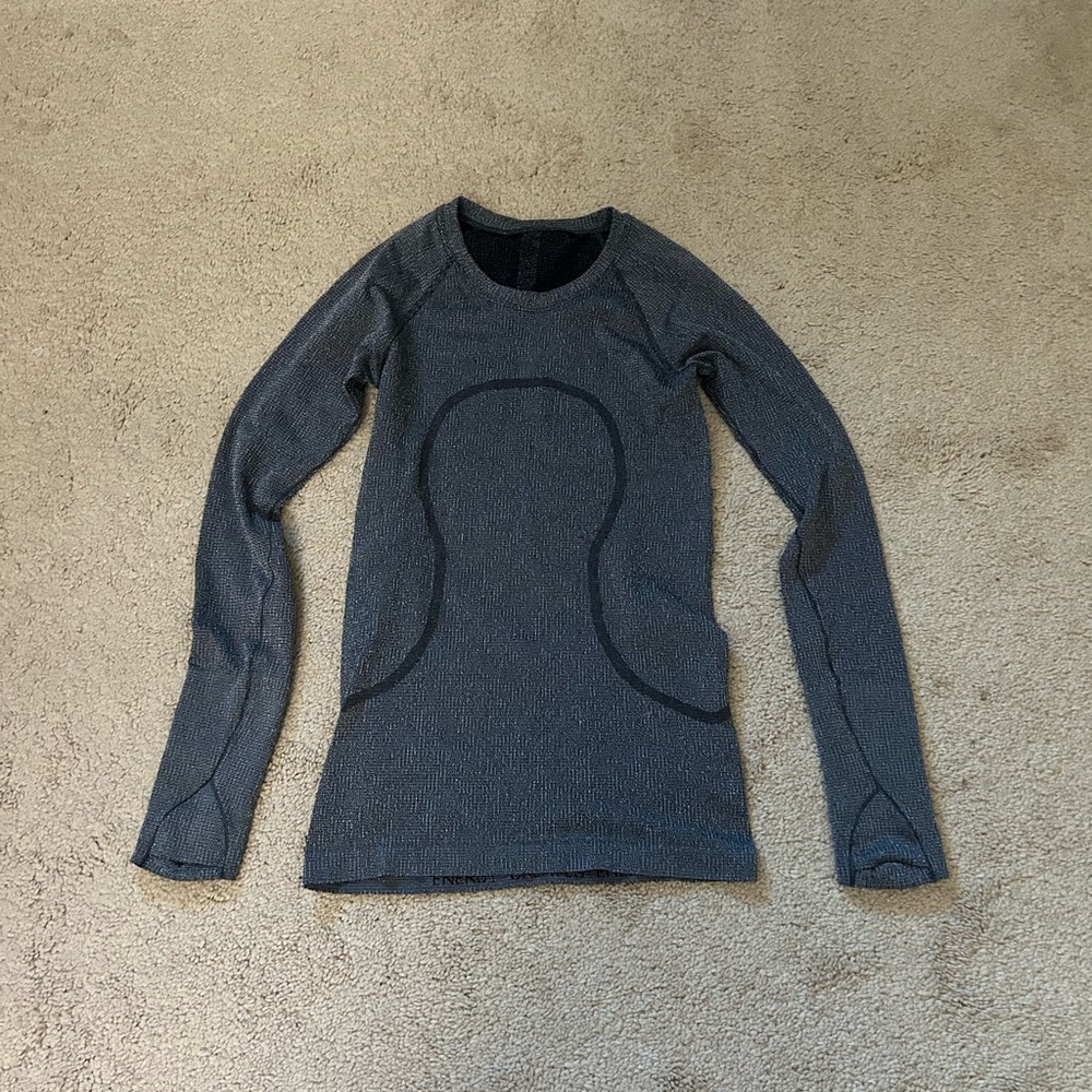 lululemon athletica Charcoal Long Sleeve Top